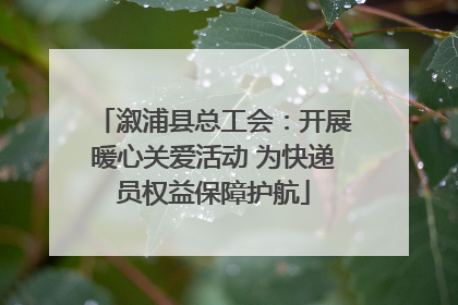溆浦县总工会：开展暖心关爱活动 为快递员权益保障护航